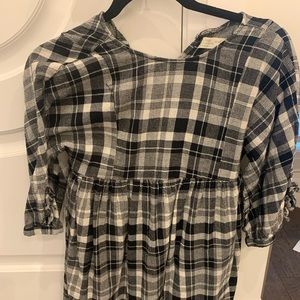 Black and white plaid dress